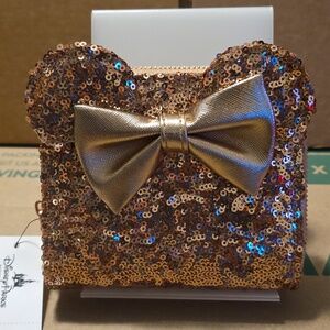 NWT Disney Parks Rose Gold Sequin Wallet